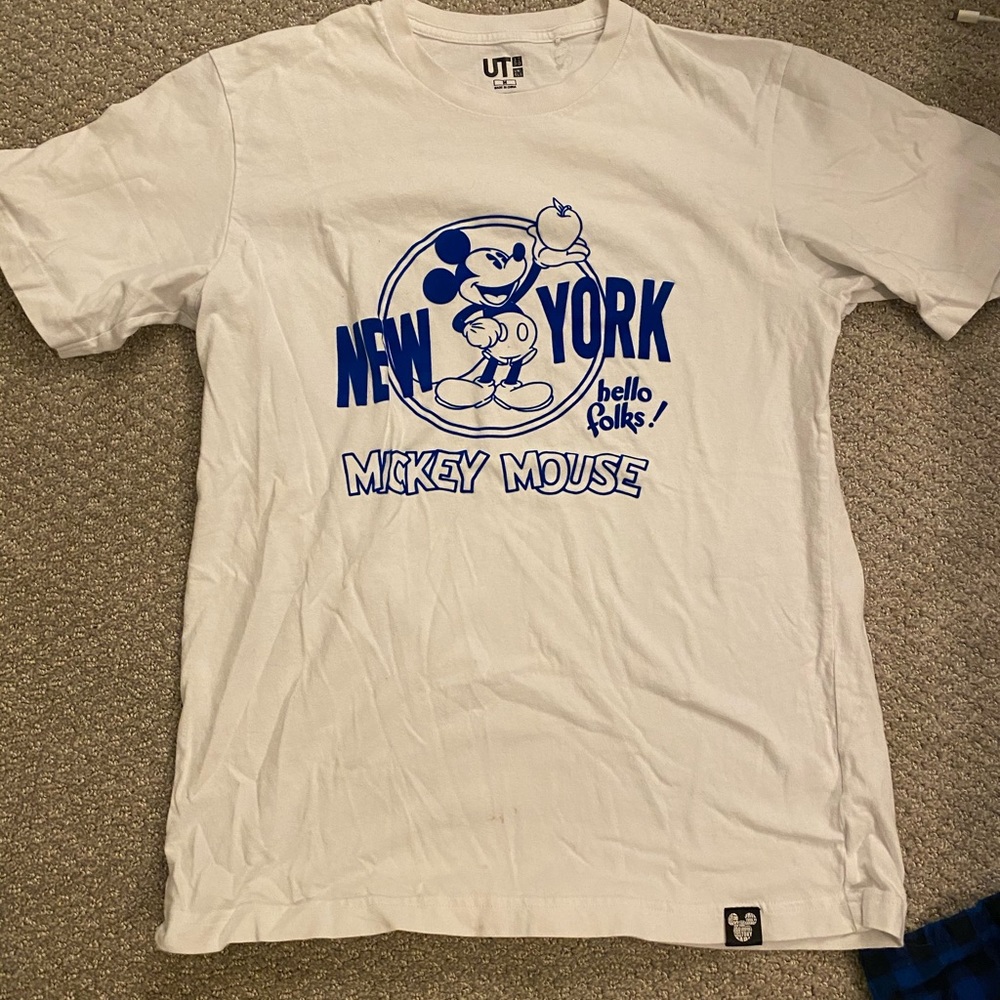 Uniqlo Mickey Mouse White t shirt